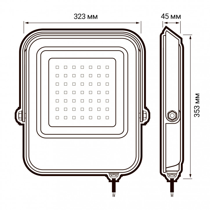 Прожектор светодиодный LED ДО-300Вт 6500К 27000 Лм IP65 с клапаном выравнивания давления