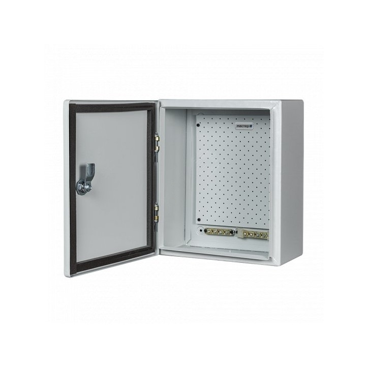 Шкаф с монтажной панелью (ЩМП) IP54, 290х390х190 мм МАСТЕР-2У Mastermann Шкаф с монтажной панелью (ЩМП) IP54, 290х390х190 мм МАСТЕР-2У Mastermann