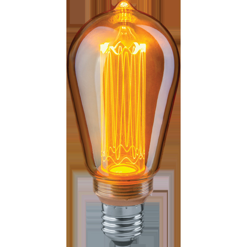 Лампа светодиодная LED 4вт Е27 теплый ST64 ретро PммA