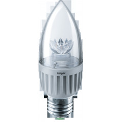 Лампа светодиодная LED 7вт Е27 белый прозрачная свеча