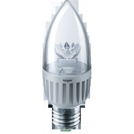 Лампа светодиодная LED 7вт Е27 белый прозрачная свеча