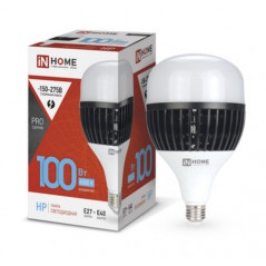 Лампа светодиодная LED-HP-PRO 100Вт 230В E27 с адаптером Е40 6500К 9500Лм IN HOME