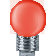 Лампа светодиодная LED 1вт Е27 красный шар