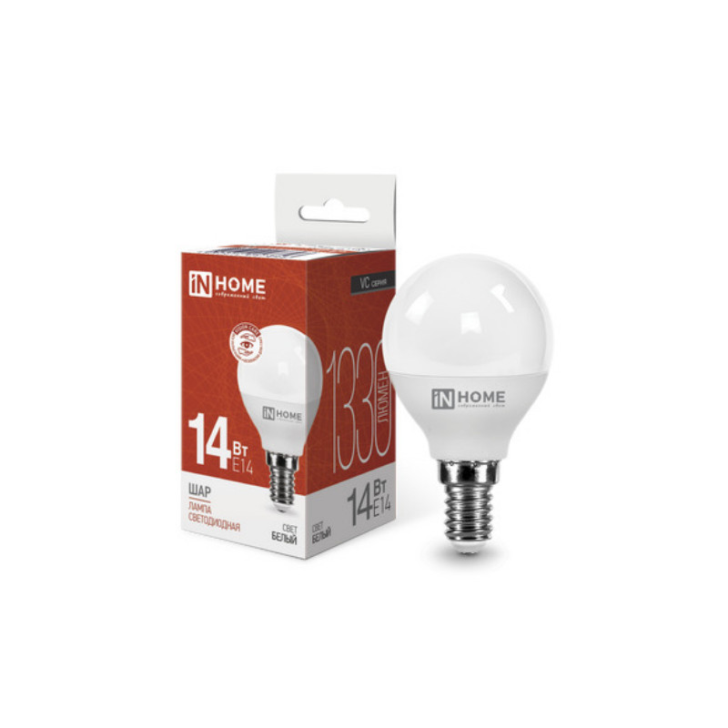 Лампа светодиодная LED-ШАР-VC 14Вт 230В E14 4000K 1330Лм IN HOME