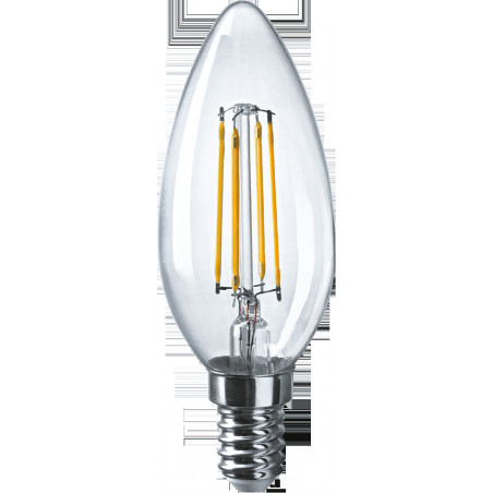 Лампа светодиодная LED 6вт Е14 белый свеча FILAMENT