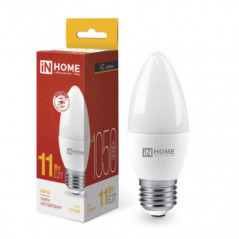Лампа светодиодная LED-СВЕЧА-VC 11Вт 230В Е27 3000К 1050Лм IN HOME