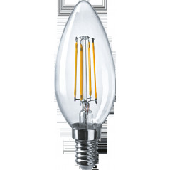 Лампа светодиодная LED 6вт Е14 теплый свеча FILAMENT