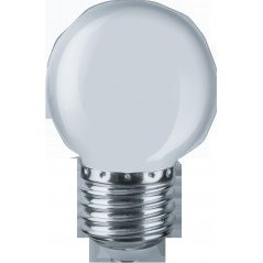 Лампа светодиодная LED 1вт Е27 белый шар