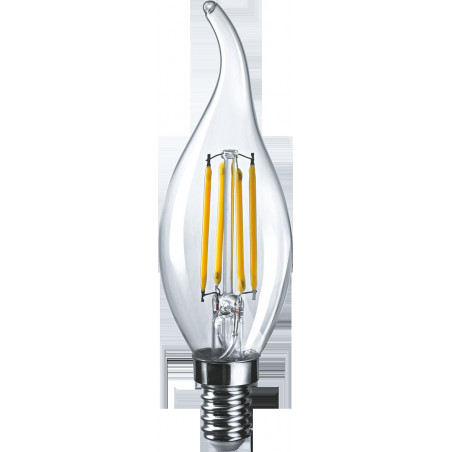 Лампа светодиодная LED 4вт Е14 теплый свеча на ветру FILAMENT