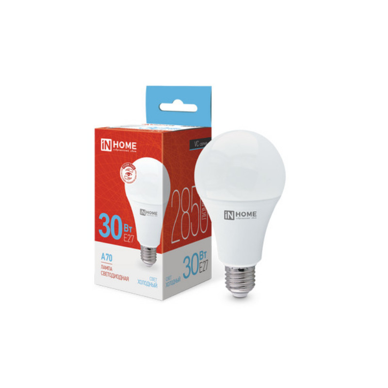 Лампа светодиодная LED-A70-VC 30Вт 230В Е27 6500К 2850Лм IN HOME