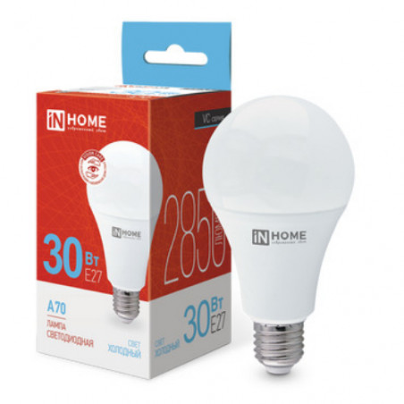 Лампа светодиодная LED-A70-VC 30Вт 230В Е27 6500К 2850Лм IN HOME