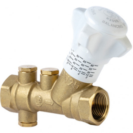 Клапан балансировочный статический, без измерительных ниппелей, со сливом 3/4'