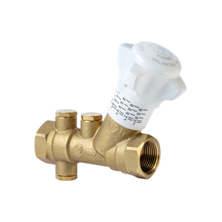 Клапан балансировочный статический, без измерительных ниппелей, со сливом 3/4' Клапан балансировочный статический, без измерительных ниппелей, со сливом 3/4'