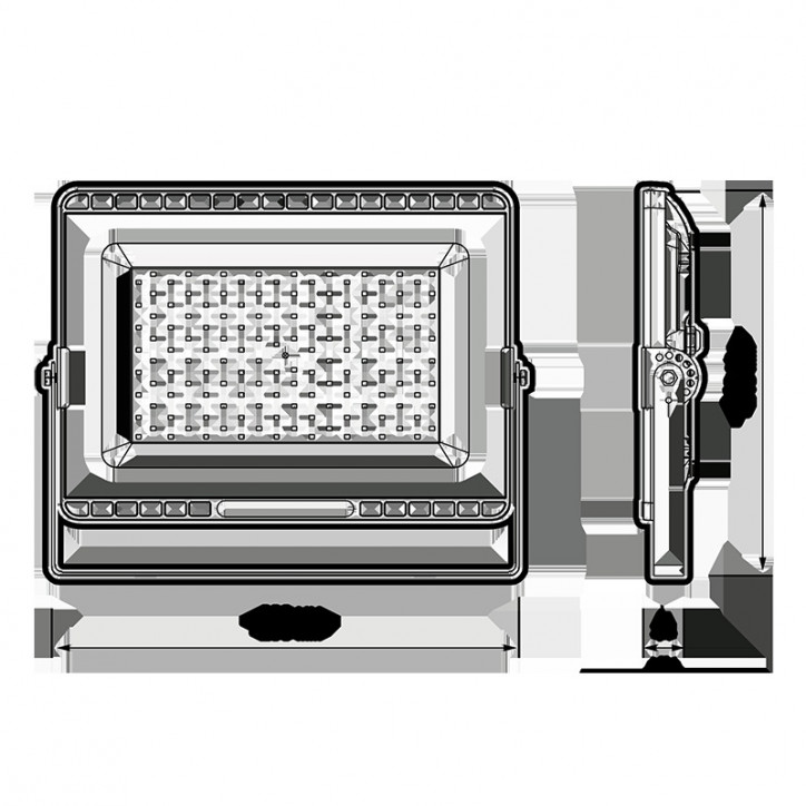 Прожектор светодиодный ДО-100 Вт 9000 Лм 6500К LOWTEMP 120° IP65  JazzWay