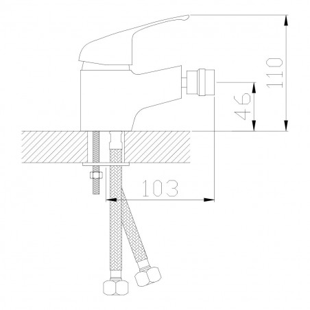 Смеситель для биде шаровый гигиенический