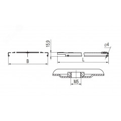Крышка на лоток с заземлением основание 500 L-3000мм толщина 1.5мм цинк-ламельная