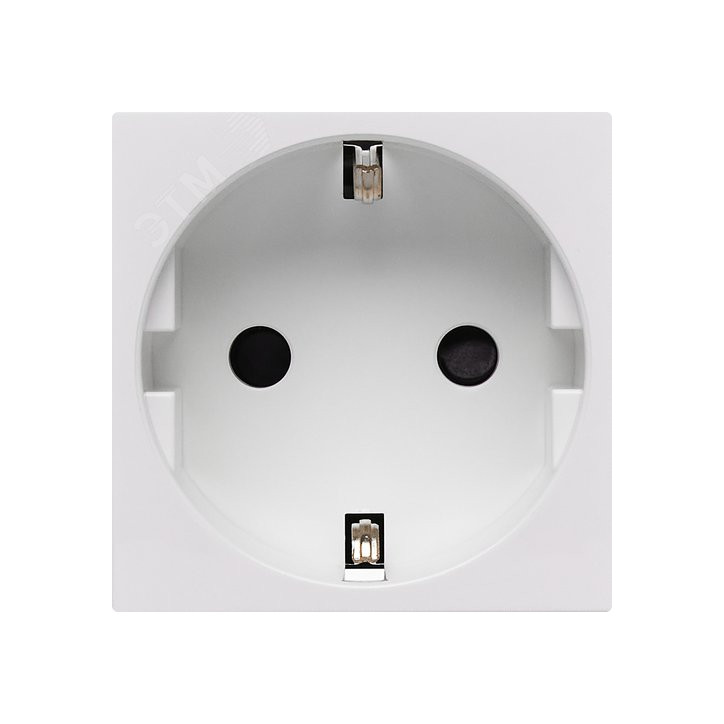 Розетка с заземлением - винтовые зажимы - со шторками 16А 250В - 90°- 2 модуля - белый Розетка с заземлением - винтовые зажимы - со шторками 16А 250В - 90°- 2 модуля - белый