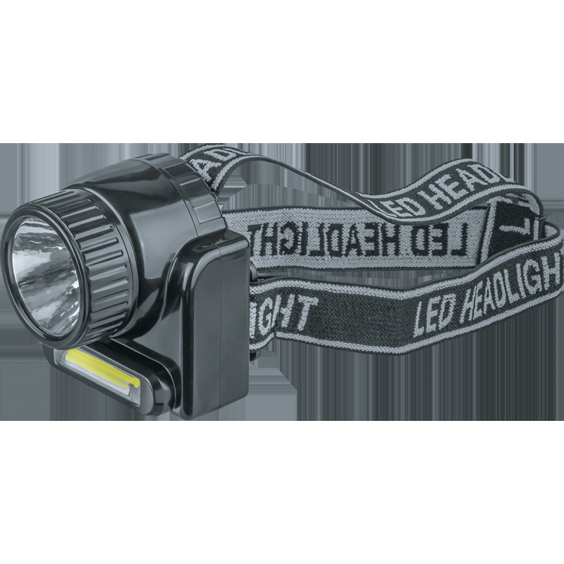 Фонарь светодиодный NPT-H20-ACCU налобный 1COB LED 3Вт+1LED 3Вт Lead-acid 0,5 Ач