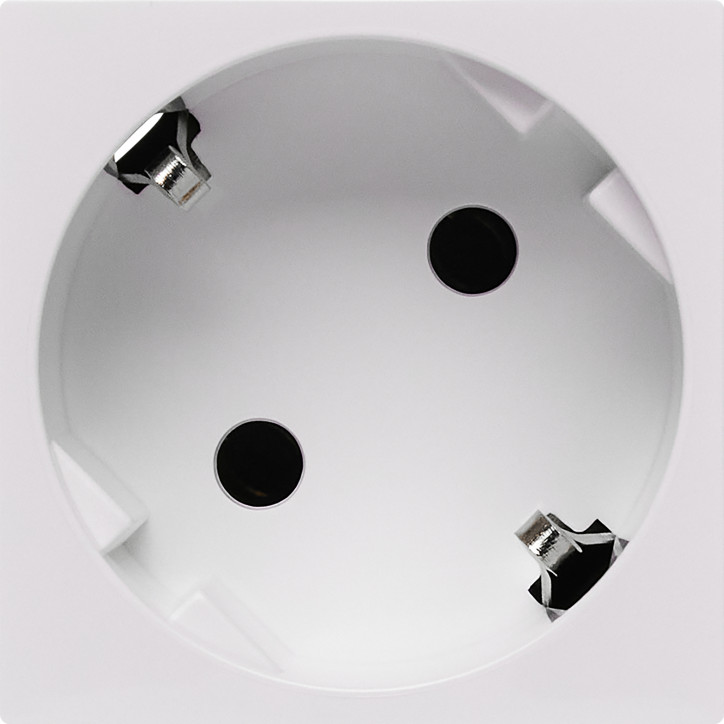 Розетка с заземлением - безвинтовые зажимы - без шторок 16А 250В - 45°- 2 модуля - белый Розетка с заземлением - безвинтовые зажимы - без шторок 16А 250В - 45°- 2 модуля - белый