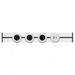 MultiTrack Шина открытой установки трековой системы 40 см Белый