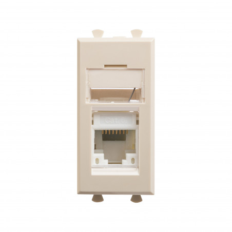 Компьютерная розетка ''Ванильная дымка'' ''Avanti'' RJ-45 модульная, кат. 6А, 1 мод