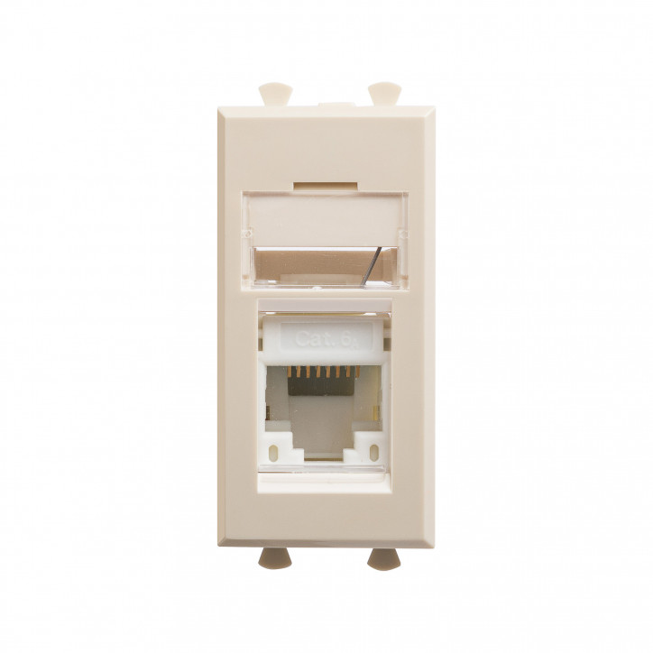 Компьютерная розетка ''Ванильная дымка'' ''Avanti'' RJ-45 модульная, кат. 6А, 1 мод Компьютерная розетка ''Ванильная дымка'' ''Avanti'' RJ-45 модульная, кат. 6А, 1 мод