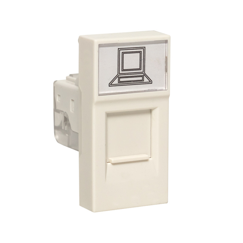 Розетка RJ45, категории 5e (ширина 1 модуль)