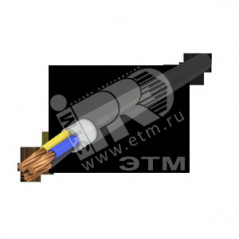 Кабель силовой ППГнг(А)-HF 3х35мк -0.66 многопроволочный черный (барабан)