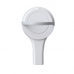 Вилка-невидимка с заземлением белая 16А 250В