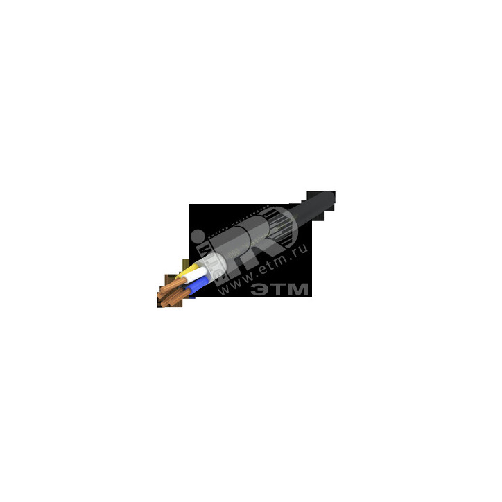 Кабель силовой ППГнг(А)-HF 4х10ок(PE)-0.66 однопроволочный черный (барабан)
