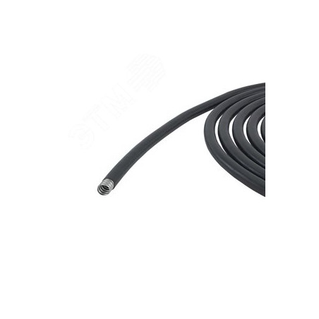 Металлорукав DN 20мм в гладкой PU оболочке, Dвн 20,5 мм, Dнар27,0мм,50м, цвет черный