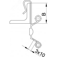 Крепеж для хомута к балке 1.5-5мм вертикальный монтаж