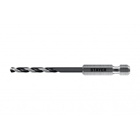 Сверло по металлу для винтовёртов и шуруповертов IMPACT READY, НЕХ-1/4", d 3.5 х 93 мм