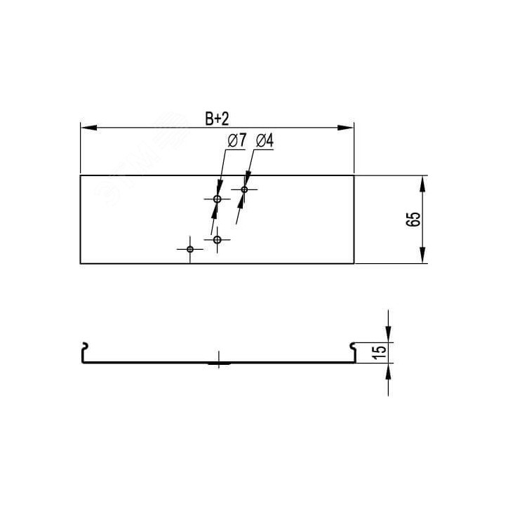 Накладка соединительная 200 мм CGC для крышки лотка