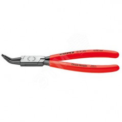 Щипцы для внутренних стопорных колец губки 45° посадочный размер 40 - 100 мм диаметр наконечников 23 мм L-225 мм Cr-V чёрные обл