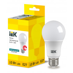 Лампа LED ALFA A60 груша 10Вт 230В 4000К E27 (6шт) IEK
