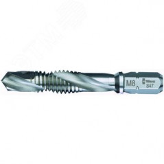 Насадка-метчик комбинированный 847/1 HSS хвостовик 1/4 C 6.3 4.2X41 мм