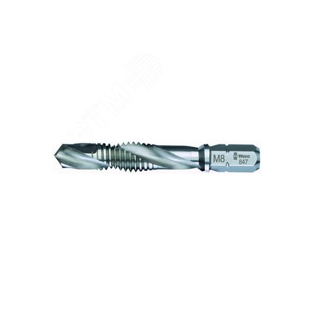 Насадка-метчик комбинированный 847/1 HSS хвостовик 1/4 C 6.3 4.2X41 мм