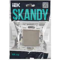 SKANDY Выключатель 1-клавишный проходной 10А SK-V02Sh шампань IEK