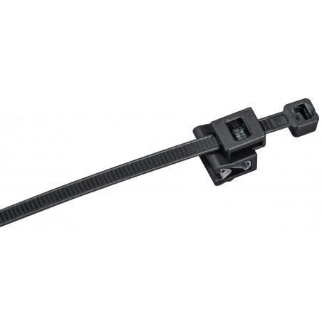 Хомут P6.6 с креплением на кромку чёрный 4,8х200мм IEK