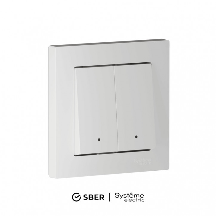 ATLASDESIGN SMART 2-кл. ВЫКЛЮЧАТЕЛЬ с подсв., Zigbee, сх.5, L+N, 10А, мех., БЕЛЫЙ ATLASDESIGN SMART 2-кл. ВЫКЛЮЧАТЕЛЬ с подсв., Zigbee, сх.5, L+N, 10А, мех., БЕЛЫЙ
