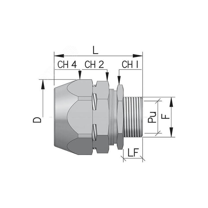 Муфта металлорукав в изоляции в оплетке-коробка DN 35 IP66 М40х15 Муфта металлорукав в изоляции в оплетке-коробка DN 35 IP66 М40х15