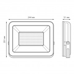 Прожектор светодиодный ДО 100 Вт 8500 лм 6500К AC 220В IP65 206х240х31мм Elementary PROMO G2 Gauss