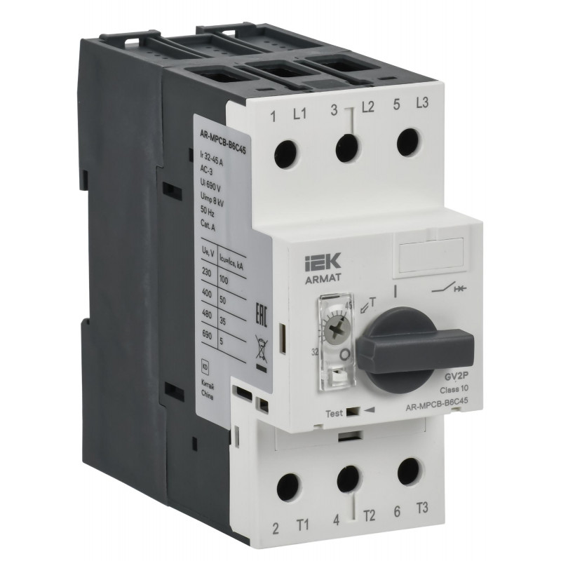 Автоматический выключатель защиты двигателя ARMAT B6 GV2P 32-45А IEK