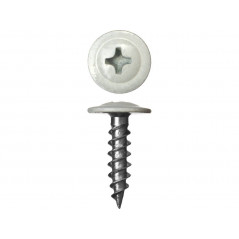 Саморез металл/металл 4,2х41 пресс-шайба острый оцинкованный RAL 9003 (500)
