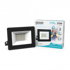 Прожектор светодиодный ДО 20 Вт 1795 лм 4000К AC 220В IP65 105х118х29мм Elementary G2 Gauss