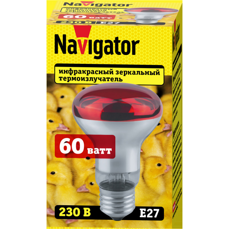 Термоизлучатель РН 60вт NI-R63-60-230-E27-ИКЗК