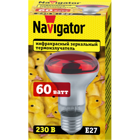 Термоизлучатель РН 60вт NI-R63-60-230-E27-ИКЗК