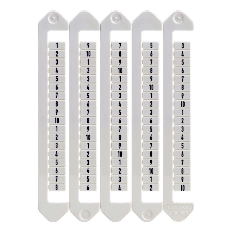 Маркировка для клемм, ширина 5 мм, символ "0", вертикалная ориентация