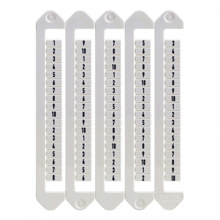 Маркировка для клемм, ширина 5 мм, символ "0", вертикалная ориентация